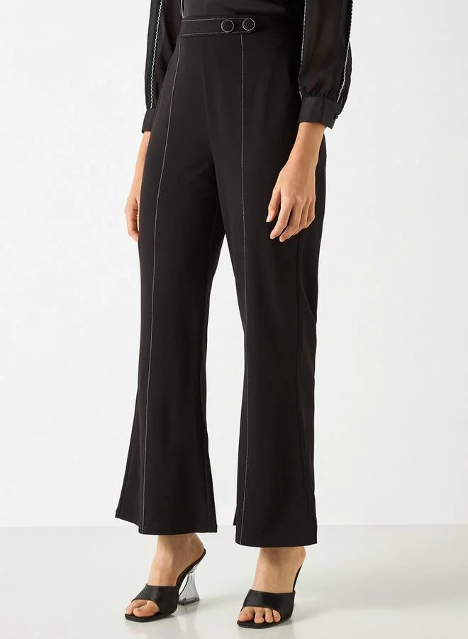 Iconic Iconic Solid Regular Fit Flexi Waist Trousers