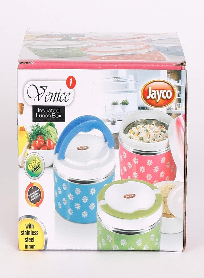 Jayco Venice Insulated Lunch Box for Office Men and Women BPA Free and Food Grade Plastic Best Tiffin Box for Office | Inner Steel, Blue | Made in India - Image 3