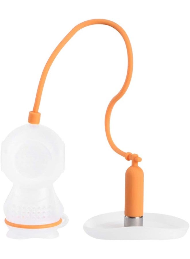klarako Innovative Diver Shape Silicone Tea Infuser Strainer Filter for Home Tea Making Tea Accessories(Orange) 