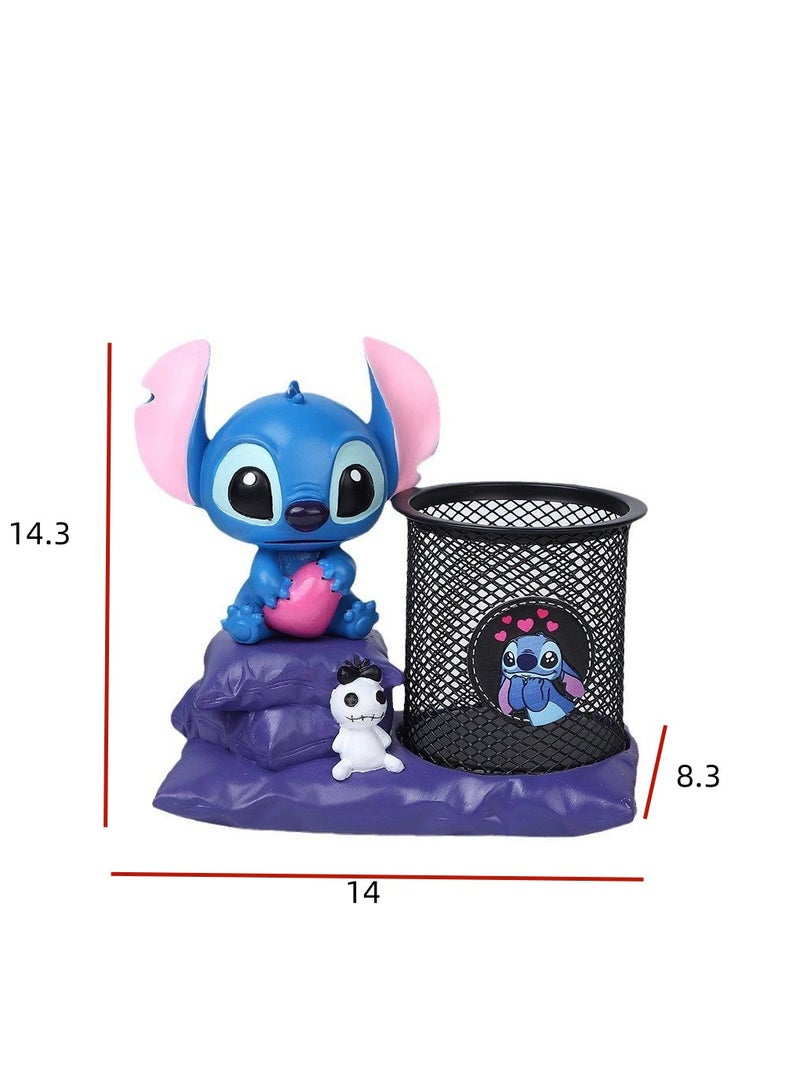 عام زخارف حامل أقلام كرتونية لشيتش (Stitch) الوليدة. هى هدايا مناسبة للطلاب المتخرجين وتزين مكتب المكتبة. كما يمكن استخدامها كأوعية تخزين.  - Image 2