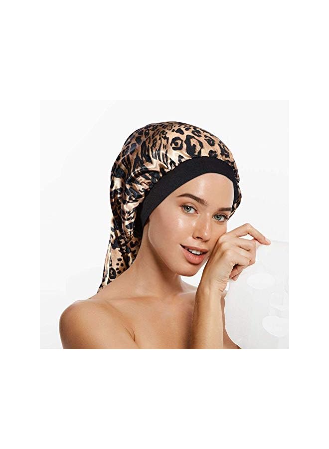 Zaboon Sleep Cap Long Braids Hair Silk Long Satin Bonnet Sleep Cap Soft Elastic Band Loose Cap Bonnets Night Hat Good Sleeping For Women Dreadlocks Braid Long Hair Curly Hair 3 Pack - Image 3