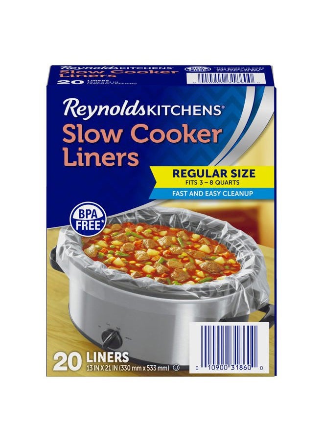 Reynolds - Kitchens Slow Cooker Liners, Regular (Fits 3-8 Quarts), 20 Count - Image 1