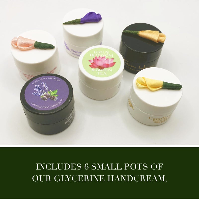 Camille Beckman Glycerine Hand Therapy Small Pot Travel or Gift Sampler, .25 Ounce Each Pot - Image 3