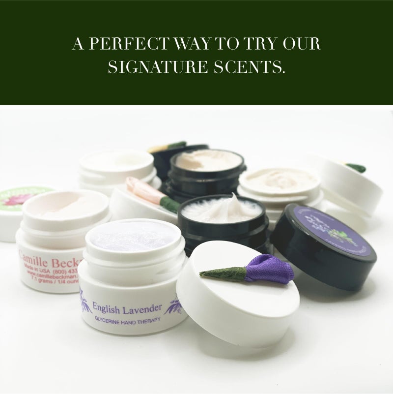 Camille Beckman Glycerine Hand Therapy Small Pot Travel or Gift Sampler, .25 Ounce Each Pot - Image 5