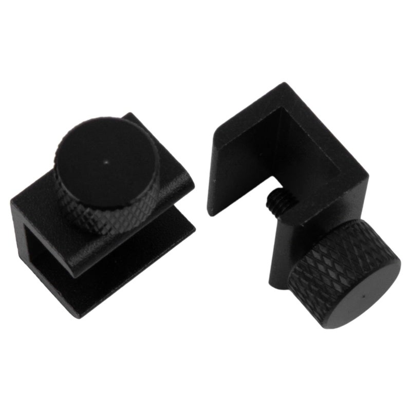 مشابك سرير من الألومنيوم 4 قطع قابلة للتعديل لزجاج بسمك 6-9 مم مع نابض مضاد للارتجاع - Image 3