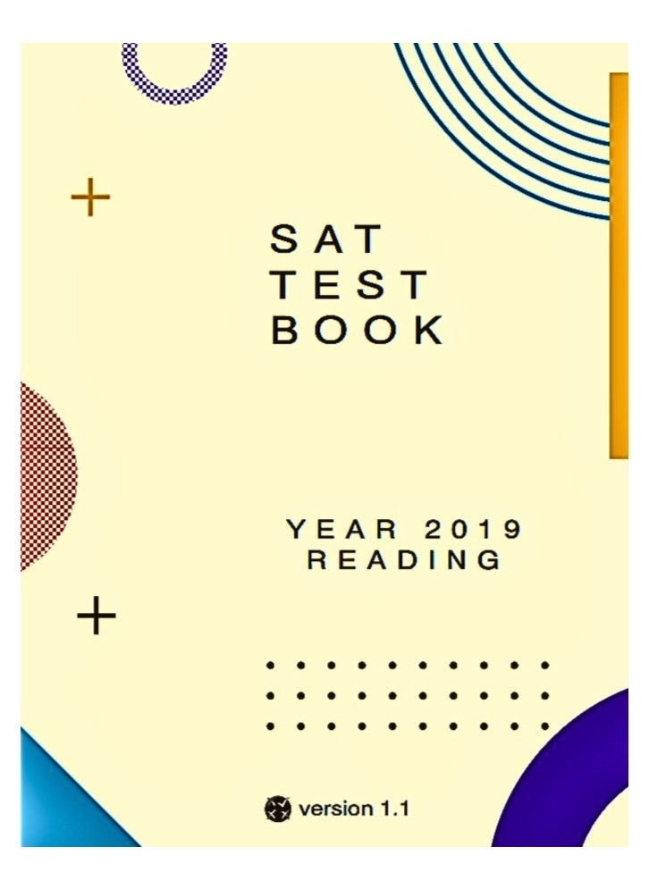 SAT Test Book - Year 2019 Reading (Version 1.1)  - Image 1