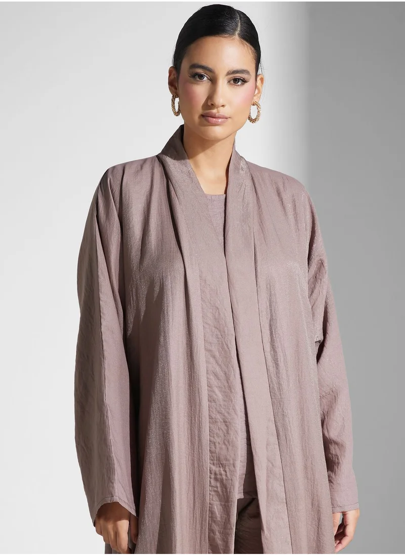 hayas closet Abaya With Tunic And Pant Set