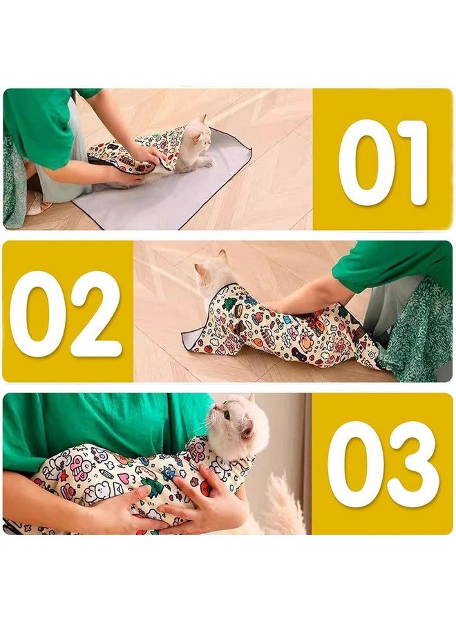Generic Cat Wrap for Grooming, Cat Restraint Wrap for Cutting Nails and Grooming, Self-Adherent, Anti-Bite, Anti-Scratch, Anti-Escape Calming Wrap, Cat Grooming Supplies  - Image 5