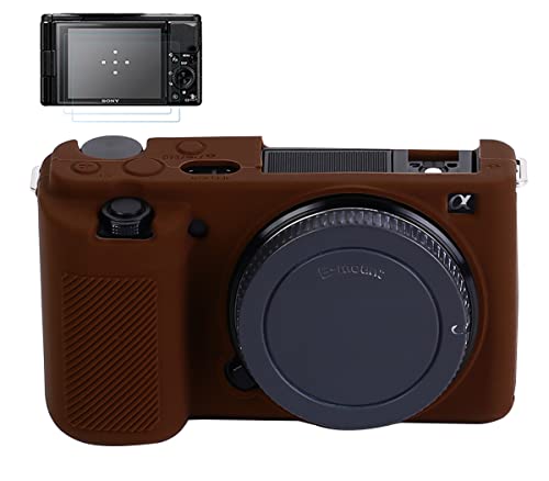 Pocoukate Camera Case for Sony ZV-E10 / ZV-E10L, Vlog Style Alpha ZV-E10 ZV-E10L Digital Camera Anti-Scratch Slim Fit Soft DSLR Camera Sleeve with Screen Protector (Coffee) - Image 1