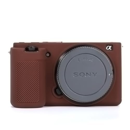 Pocoukate Camera Case for Sony ZV-E10 / ZV-E10L, Vlog Style Alpha ZV-E10 ZV-E10L Digital Camera Anti-Scratch Slim Fit Soft DSLR Camera Sleeve with Screen Protector (Coffee) - Image 5
