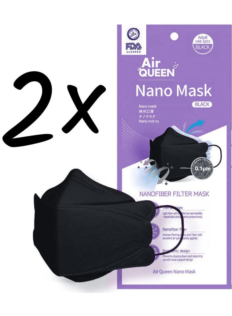 Air QUEEN Pack Of 2 Air Queen Nanofiber Filter Face Mask Korean Nano Face Mask - Image 1