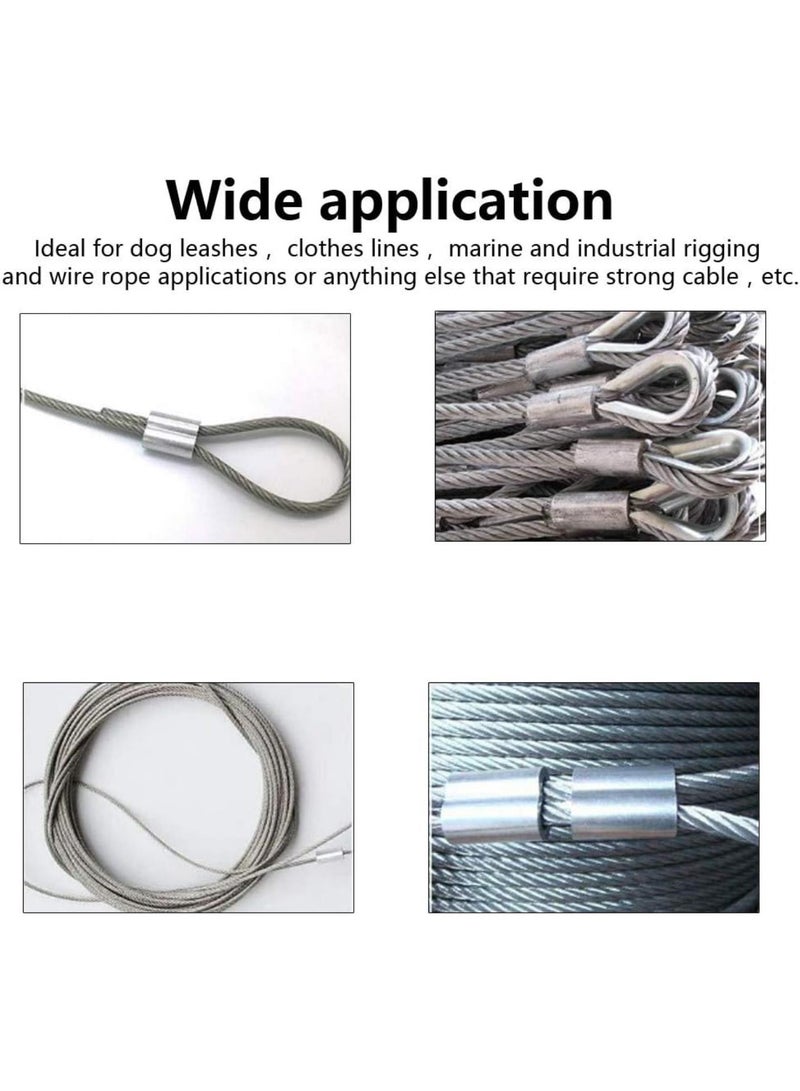 GGOOT Wire Rope Crimping Tool, Wire Crimping Loop Sleeve 315pcs Aluminum Loop Sleeve Ferrule Kit M1.2 M1.5 M2 M2.5 M3 M4 M5 M6 Hardware Parts  - Image 3