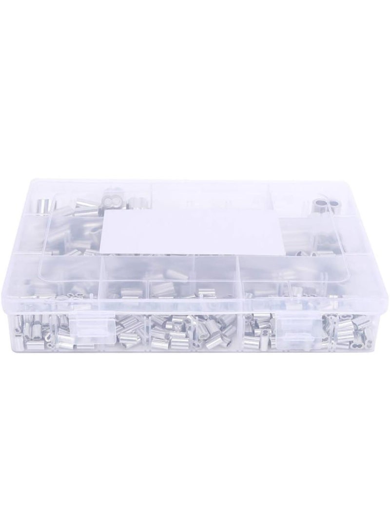 GGOOT Wire Rope Crimping Tool, Wire Crimping Loop Sleeve 315pcs Aluminum Loop Sleeve Ferrule Kit M1.2 M1.5 M2 M2.5 M3 M4 M5 M6 Hardware Parts  - Image 5