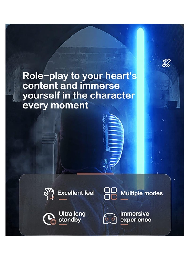 2Pack RGB Light Sabers, 7 Color Rechargeable Lightsaber with Sound, 2-in-1 Double Bladed Swords Set for Adults and Kids Cosplay - Image 3