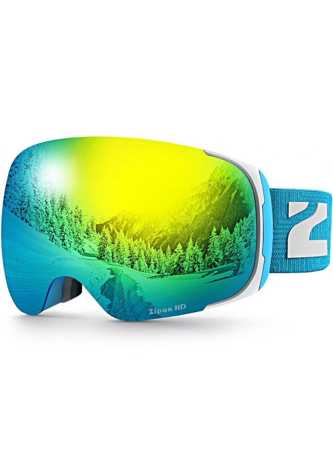 ZIONOR Ski Goggles Z1 Zipon Hd Lens Snow Goggles For Men Women Adult Antifog Magnetic Lens Snowboard Goggles With Uv Protection Otg Snowboarding Goggles Over Glasses Skiing Snowmobile Goggles - Image 1