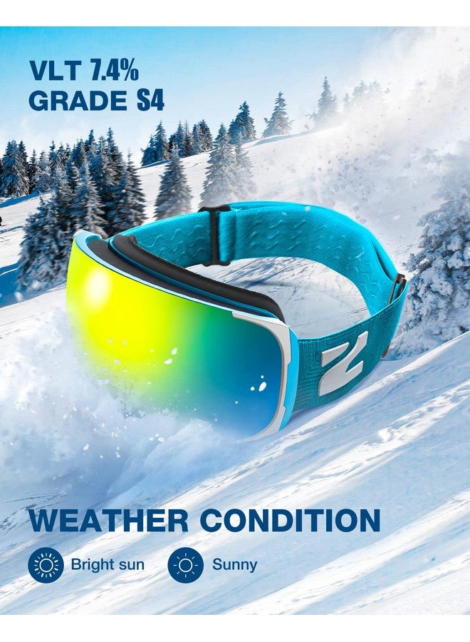 ZIONOR Ski Goggles Z1 Zipon Hd Lens Snow Goggles For Men Women Adult Antifog Magnetic Lens Snowboard Goggles With Uv Protection Otg Snowboarding Goggles Over Glasses Skiing Snowmobile Goggles - Image 2