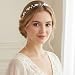 WJIAAA Flower Girl Hair Accessory 2PCS Flower Girl Headband for Wedding Princess White Flowers Pearl Hair Dress for Bride Rhinestone Pearl Headband for Birthday First Communion Wedding - Image 2