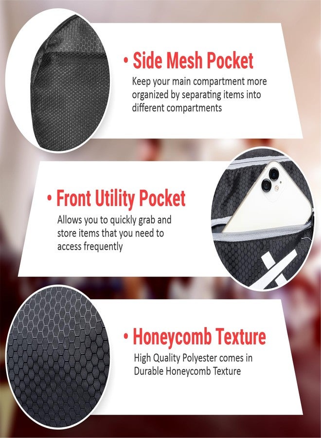 Vector X Attacker Polyester Gym Bag|Shoulder Bag|Sports Bag|Sports & Travel Bag|Duffle Bags for Men & Women|Exercise and Fitness|Black | Capacity - 20 Liter - Image 5