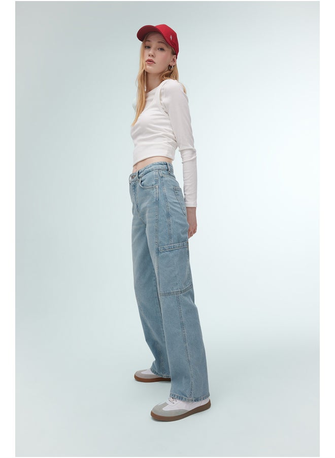 DeFacto - Woman 90'S Wide Leg Denim Trousers - Image 1