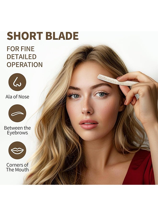 3 Pcs Eyebrow Razors for Women, Razor Ladies Razor for Facial and Body Hair Trimmer Safety, Facial Hair Removal & Exfoliation - Image 4