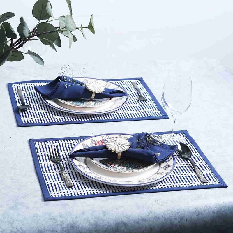 Wonderchef Como Table Mats - Blue, Set of 6 - Image 1