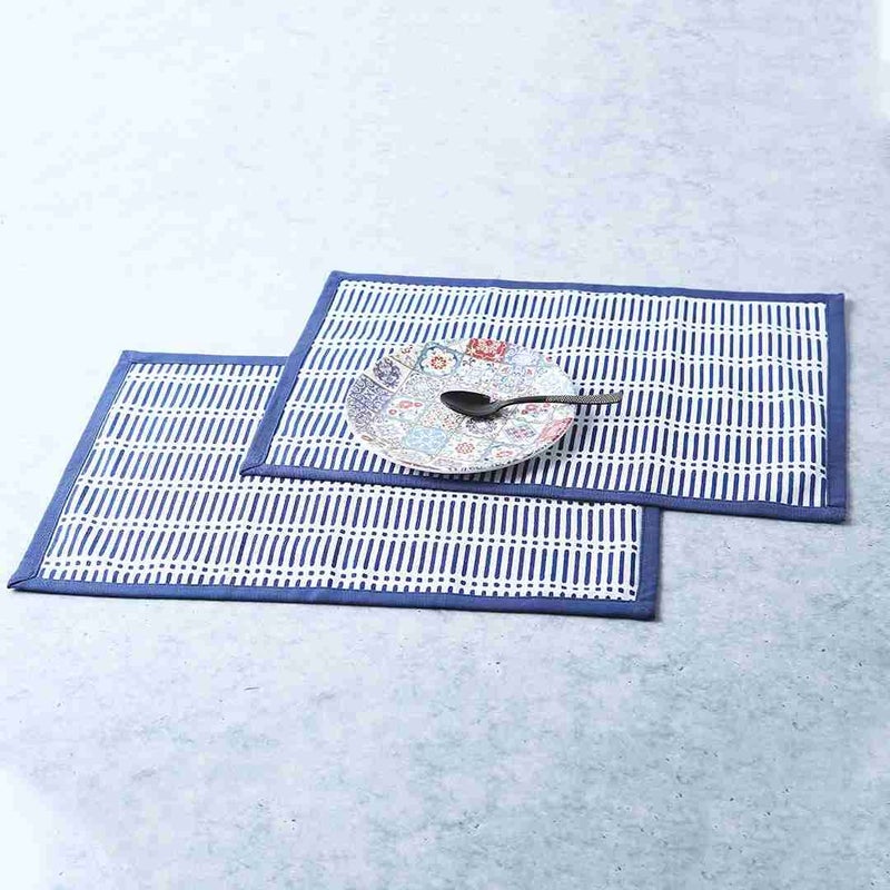 Wonderchef Como Table Mats - Blue, Set of 6 - Image 2