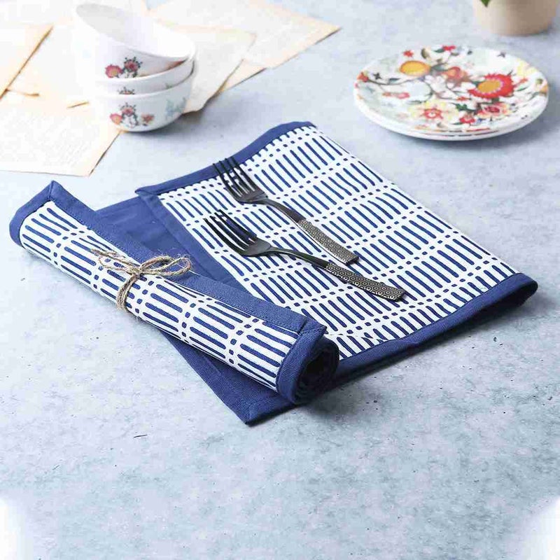 Wonderchef Como Table Mats - Blue, Set of 6 - Image 4