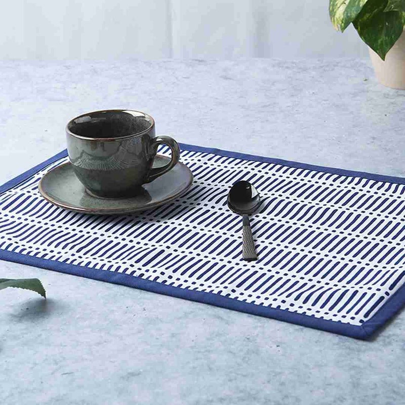 Wonderchef Como Table Mats - Blue, Set of 6 - Image 3