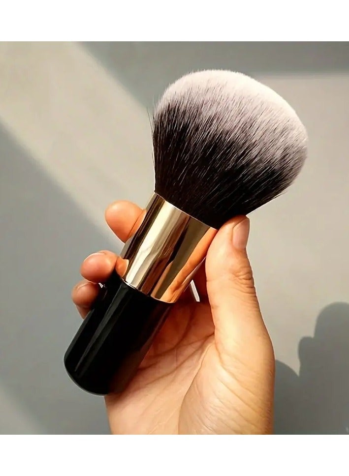 ORiTi Powder Brush Long Soft Hair Blush Large Loose Foundation Brush Wet Dry Cosmetic Tool Beauty Tool for Beginners - Black - Image 1