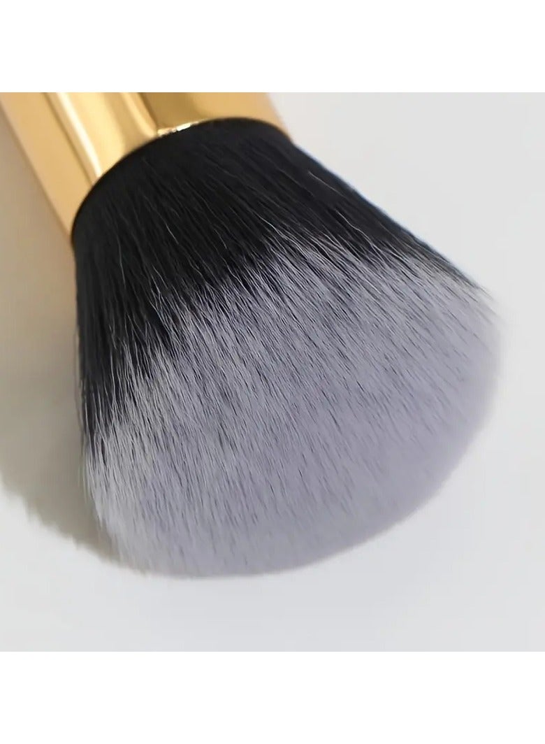 ORiTi Powder Brush Long Soft Hair Blush Large Loose Foundation Brush Wet Dry Cosmetic Tool Beauty Tool for Beginners - Black - Image 5