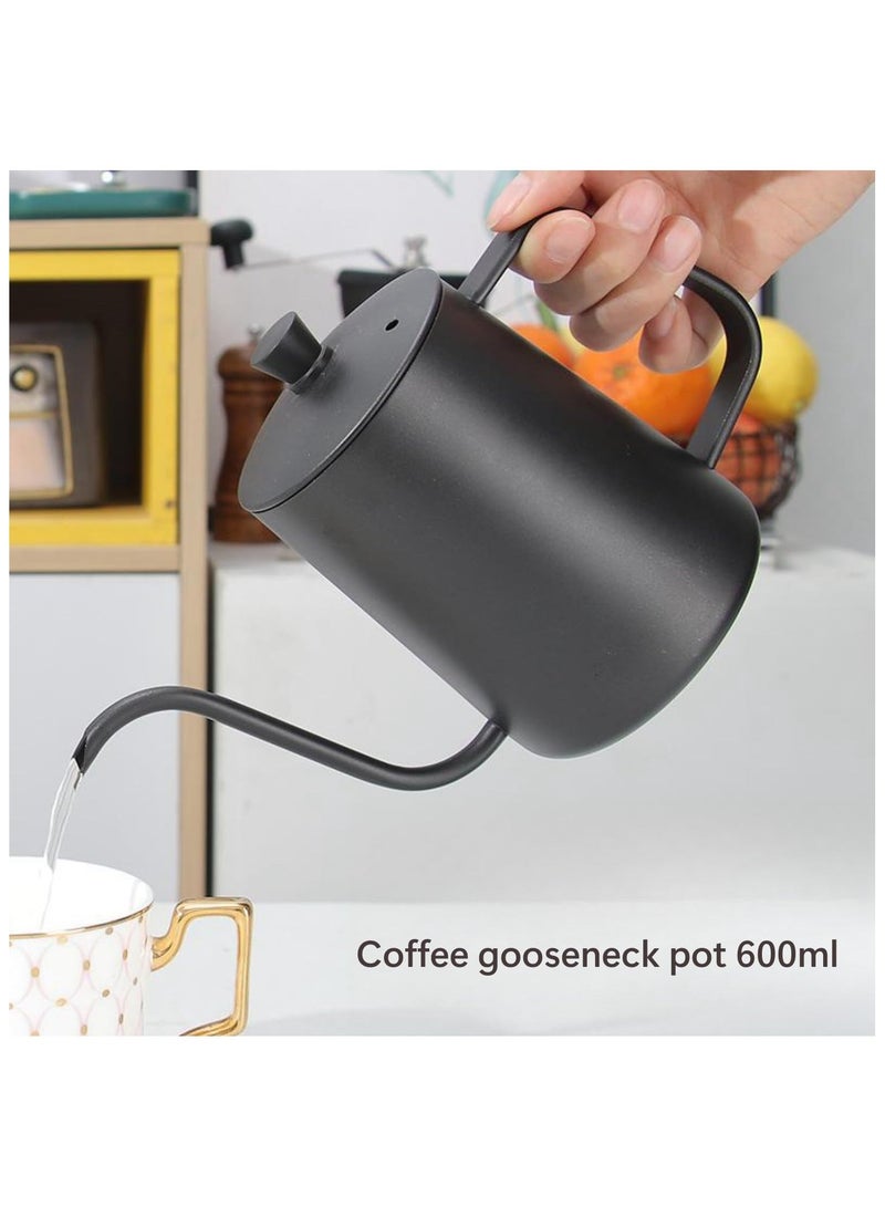 هومستر مجموعة ماكينة صنع القهوة بالتنقيط V60، مع مطحنة قهوة، مقياس غلاية فلتر أدوات قهوة للمنزل والسفر والتخييم، هدية ممتازة - Image 5