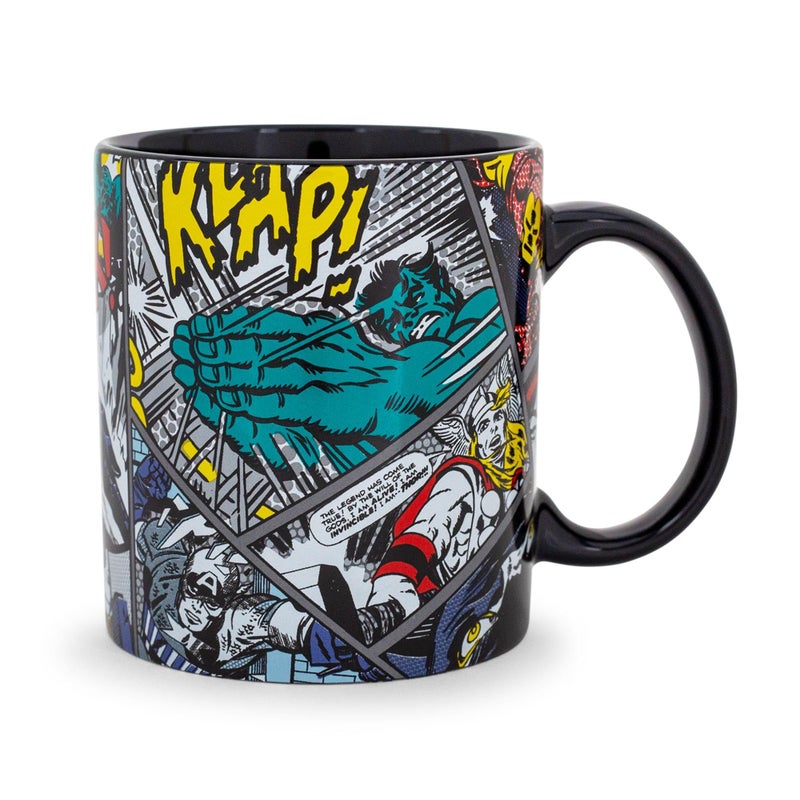 Marvel Comics Panels Ceramic Mug | Large Coffee Cup For Tea, Espresso, Cocoa | Holds 20 Ounces - Image 1