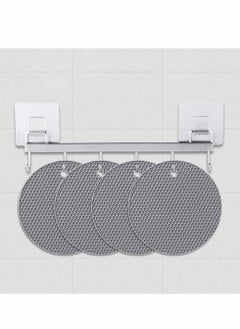 Excefore 4 Pcs Extra Thick Silicone Pot Coaster Trivet Mats,Heatproof Pot Holder and Hot Pads,Non Slip Durable Flexible Table Mats Round Honeycomb Multipurpose Kitchen Heat Resistant Mat  - Image 4