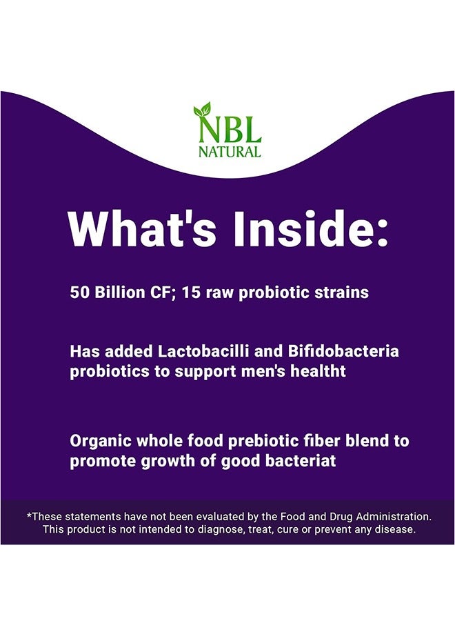 Nbl Natural Once Daily Probiotics 50 Billion Cfu 16 Probiotic Strains For Women Capsules 30'S