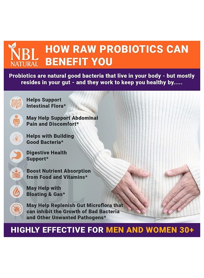 Nbl Natural Once Daily Probiotics 50 Billion Cfu 16 Probiotic Strains For Women Capsules 30'S