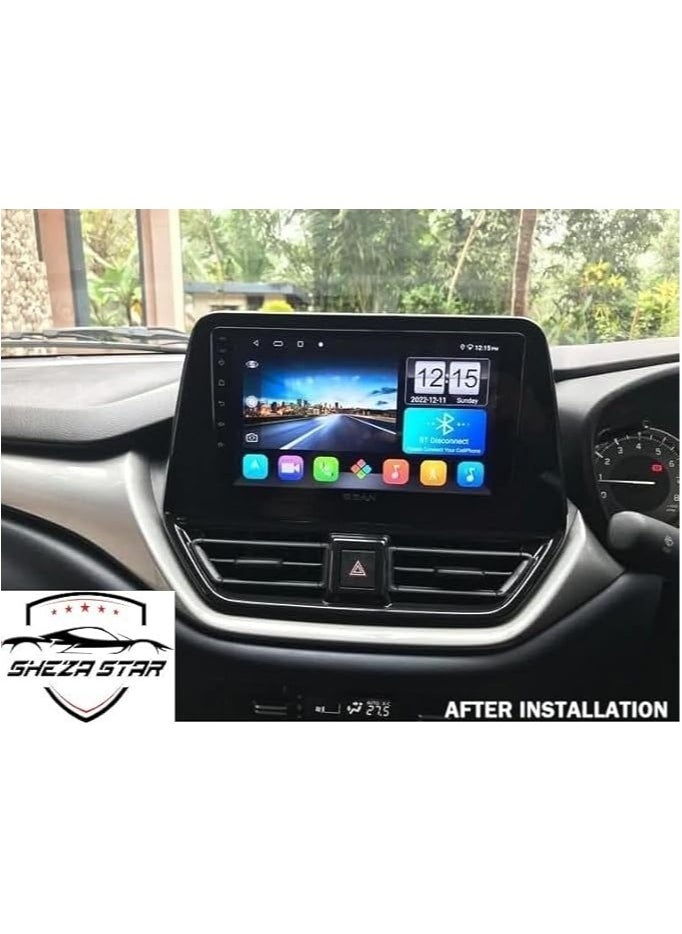 SHEZA STAR - Android Car Stereo for Suzuki Baleno Suzuki Fronx 2022-2024 6GB RAM 128GB ROM Support SIM Card, Carplay, M-Link Wi-Fi BT, Radio GPS, 10 Inch IPS Touch Screen with AHD Camera Included - Image 1