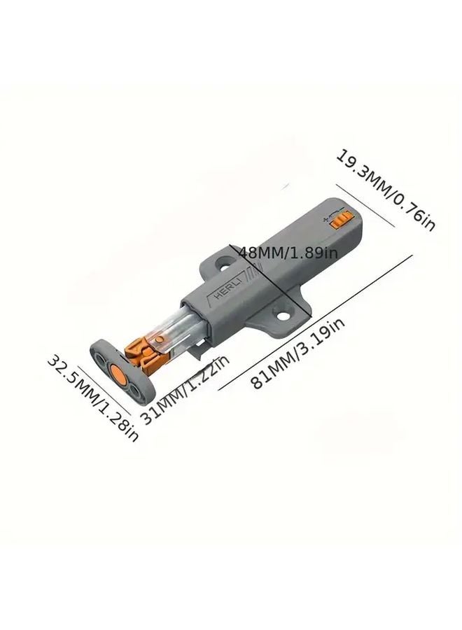 Gray Self Locking Cabinet Door Rebound Device ABS Resin Furniture Hardware - Image 3