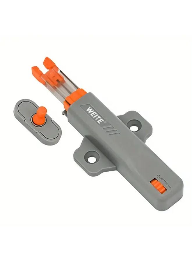 Gray Self Locking Cabinet Door Rebound Device ABS Resin Furniture Hardware - Image 1