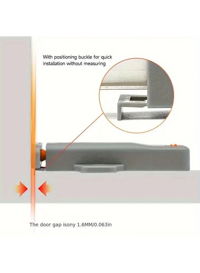 Gray Self Locking Cabinet Door Rebound Device ABS Resin Furniture Hardware - Image 5