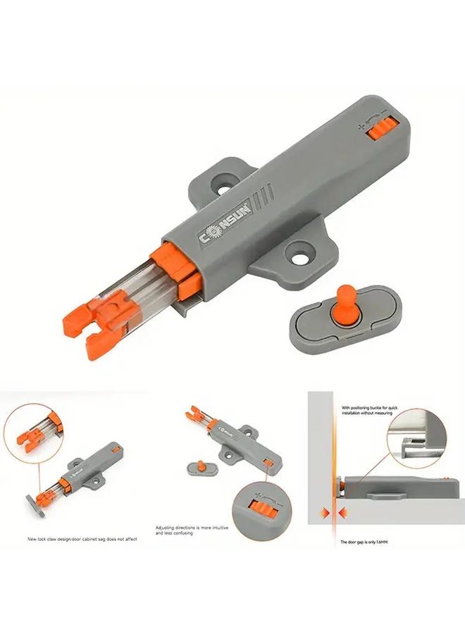Gray Self Locking Cabinet Door Rebound Device ABS Resin Furniture Hardware - Image 2