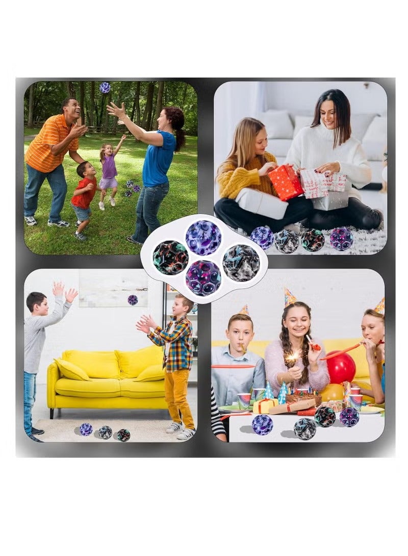 4 Piece Space Bounce Ball, Super High Bouncing Moon Foam Balls For Adults Improve Hand Eye Coordination Sports Training  - Image 4