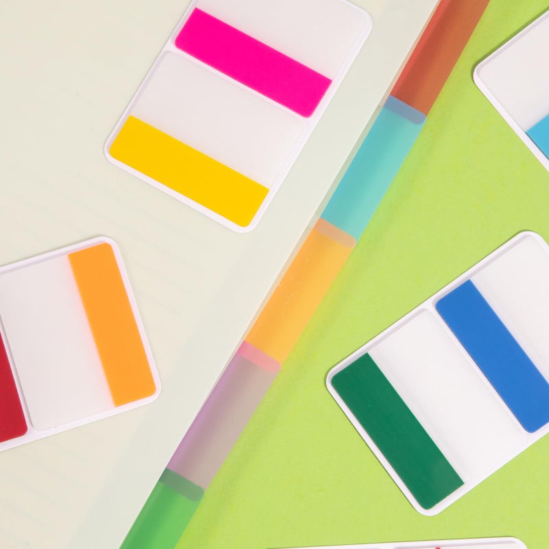 BukSuk 600 Pieces Tabs 2'' Sticky Tabs, Writable and Repositionable File Tabs Flags Colored Page Markers Labels for Reading Notes, Books and Classify Files, 22 Sets 10 Colors - Image 4