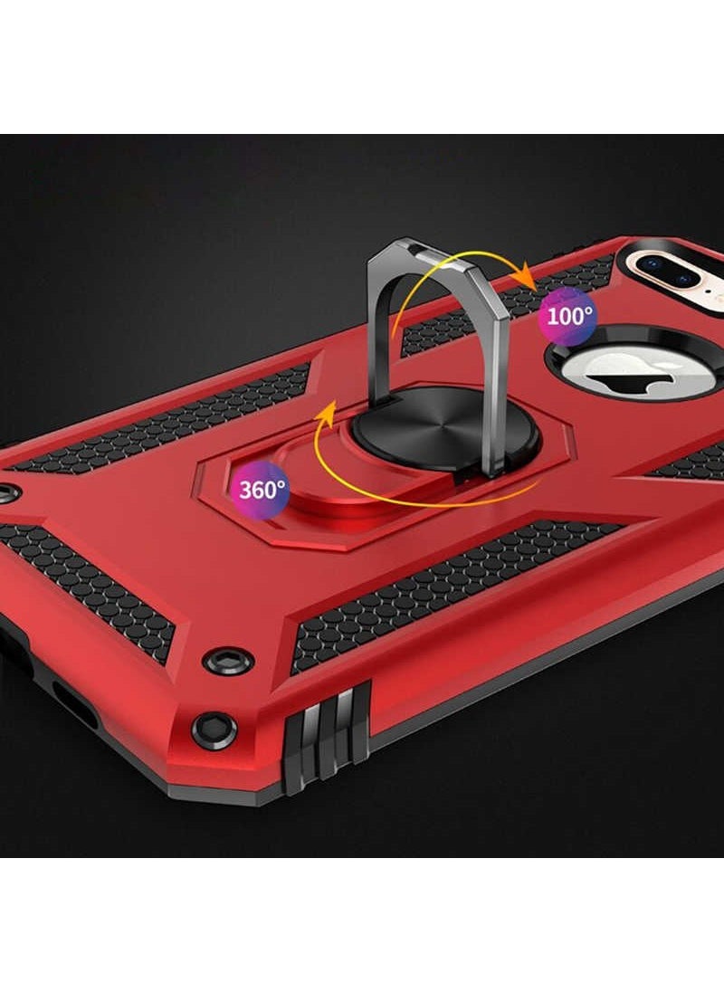 FUJİMAX - FUJIMAX Apple iPhone 7 Plus Case Ring Phone Case with Armor Feature for Horizontal and Vertical Use - Image 1