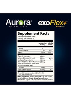 Aurora Nutrascience , Micro-Pack Liposomal exoFlex+ Vitamin C, Eggshell Membrane with BiovaFlex, Curcumin, & Boswellia, 30 Single-Serve Liquid Packets, 0.34 fl oz (10 ml) Each  - Image 2