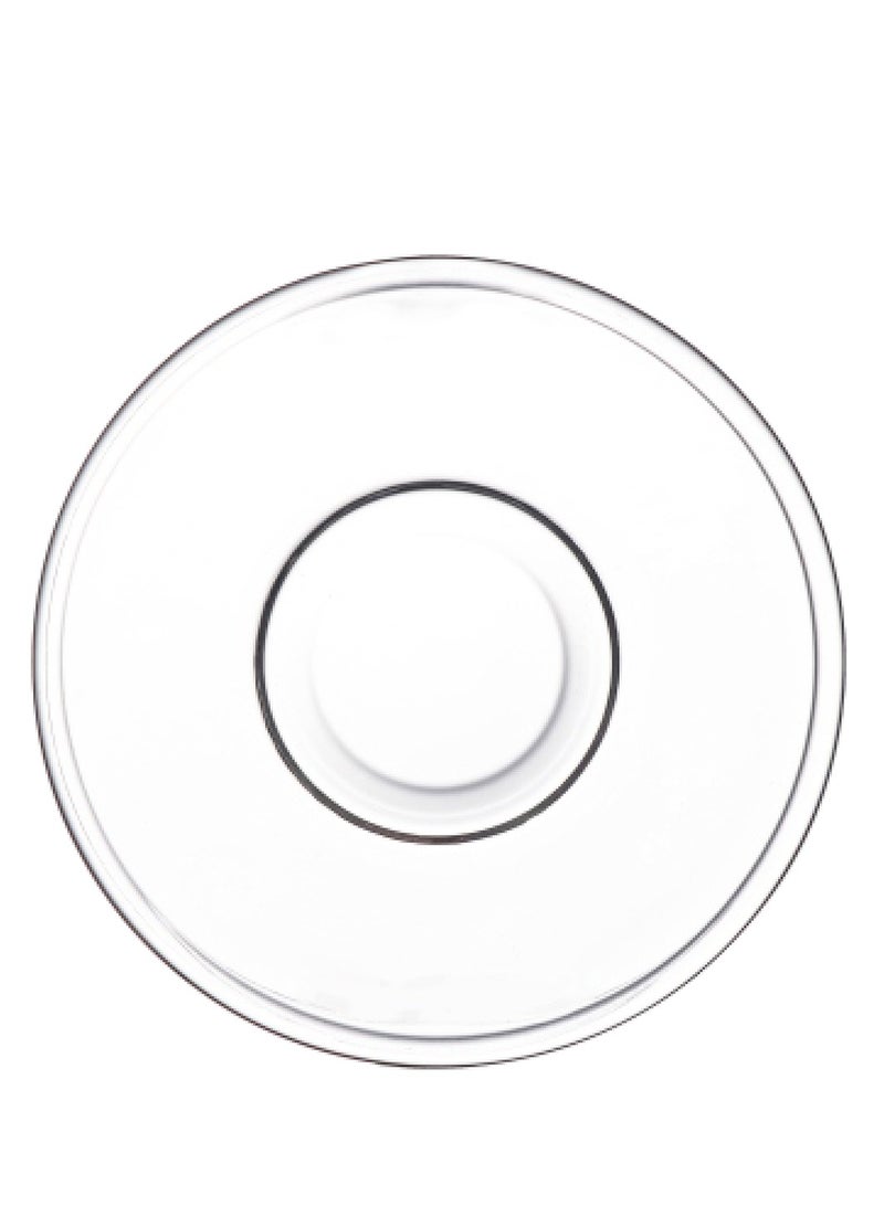 Cuisine Art Doyalex Glass by Cuisine Art Tea Cup & Saucer Set - 190ml, 12-Pieces, Transparent - Image 3