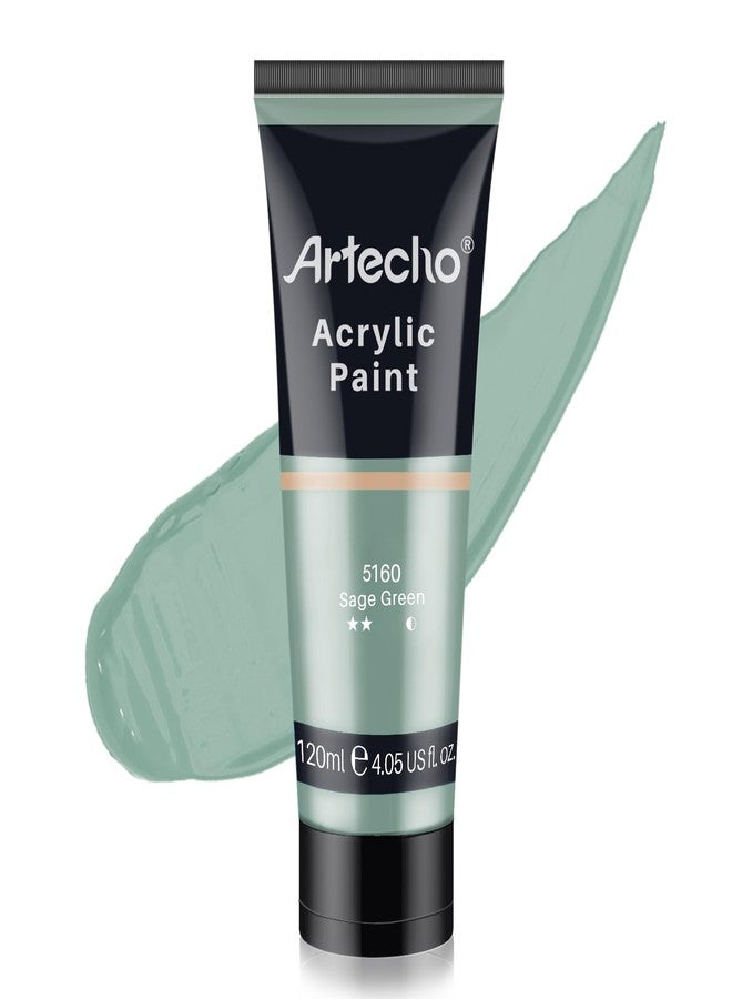 Artecho Acrylic Paint, Sage Green (120ml / 4.05oz) Tubes, Art Craft Paints for Canvas Painting, Rock, Stone, Wood, Fabric, Art Supplies for Professional Artists, Adults - Image 1