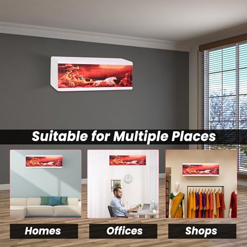 Da Anushi Printed Split Ac Cover Indoor Unit For 1.5 Ton Capacity AC, Inner Unit Ac Cover, All Weather Cover/Attractive Digital Prints/Dustproof/Silken water-resistant Split Ac Cover (Rath) - Image 5