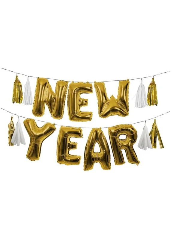 Meri Meri Gold New Year Balloon Garland