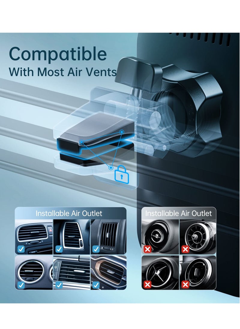Y&D - MagSafe Car Mount Charger, 360° Adjustable Magnetic Wireless Air Vent Phone Holder Charger Compatible with iPhone 14 13 12 Series (with Adapter) - Image 1