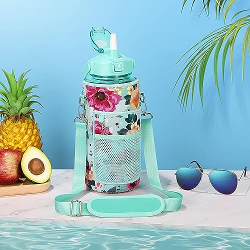US1984 Gallon Water Bottle 2 Litre for Gym & Sports | BPA Free Water Bottle with sleeve | Leak proof Easy to Clean | Daily Hydration | Best Usage for Office/School/College/Yoga (Green, Plastic) - Image 2
